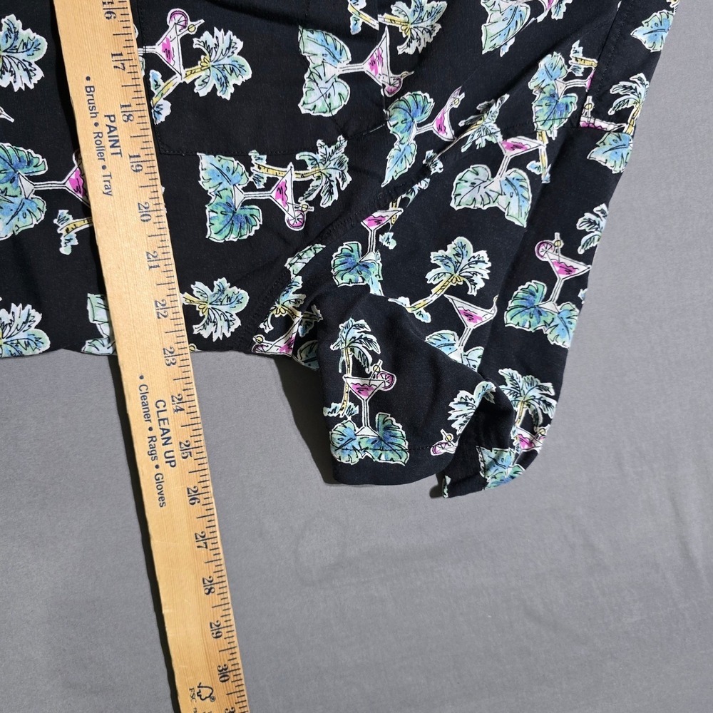 Tommy Bahama Men's Black Cocktail Palm Tree Short Sleeve Button Up Shirt Large - Picture 5 of 8